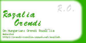 rozalia orendi business card